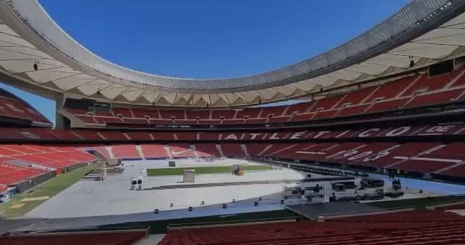 Instalación pistas para Kings League en Estadio Cívitas Metropolitano